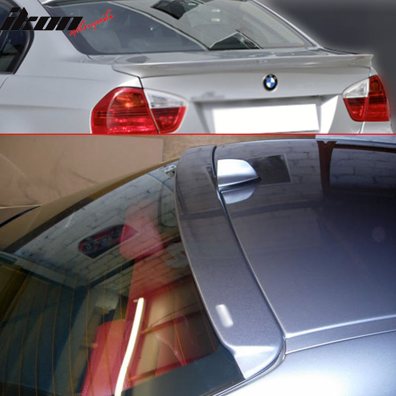 Fits 05-11 BMW E90 AC Trunk Spoiler & Roof Wing ABS