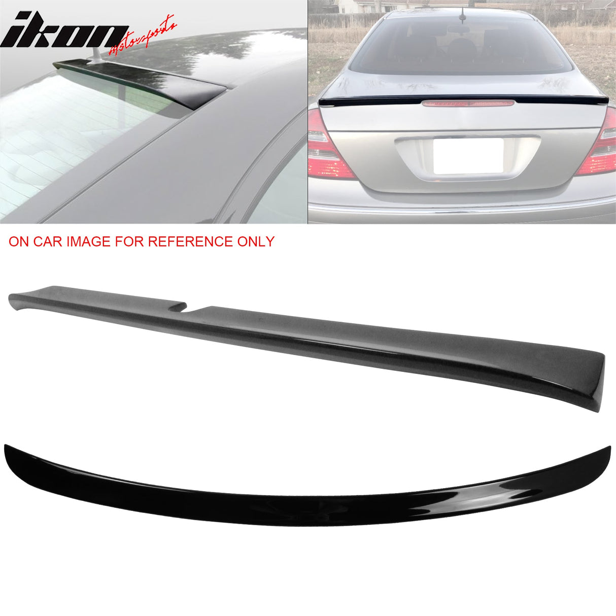 Fits 03-05 W211 Trunk Spoiler & L Type Roof Wing #040 Black