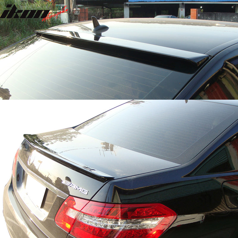 2010-2016 Benz W212 #040 Black AMG Style Trunk & OE Roof Spoiler ABS