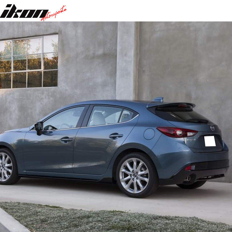 2014-2016 Mazda 3 Hatchback OE Unpainted Roof Spoiler ABS Extension