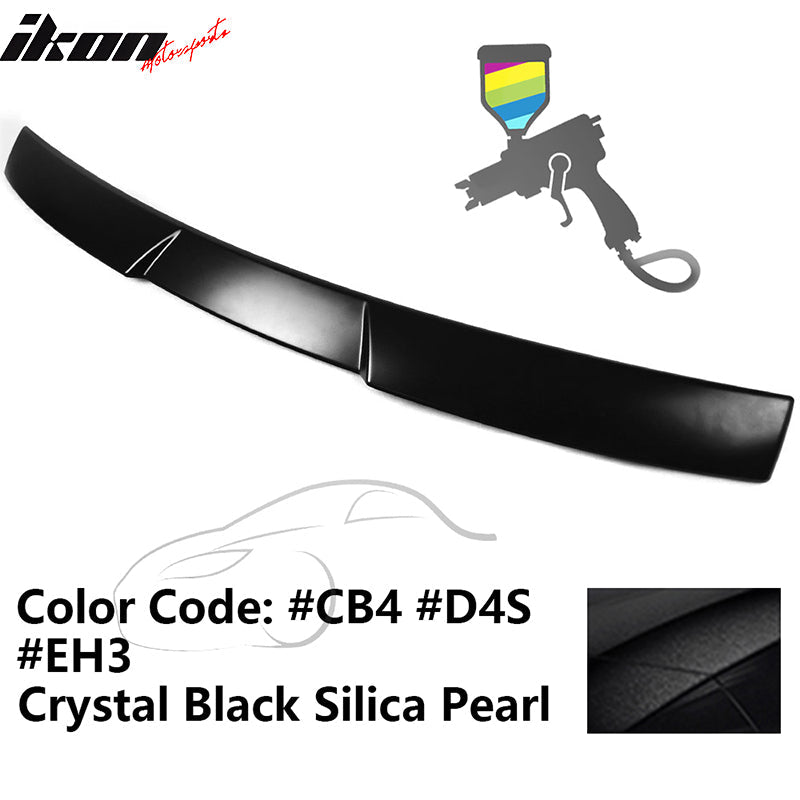 2015-2021 Subaru WRX V Style Crystal Black Silica Roof Spoiler ABS