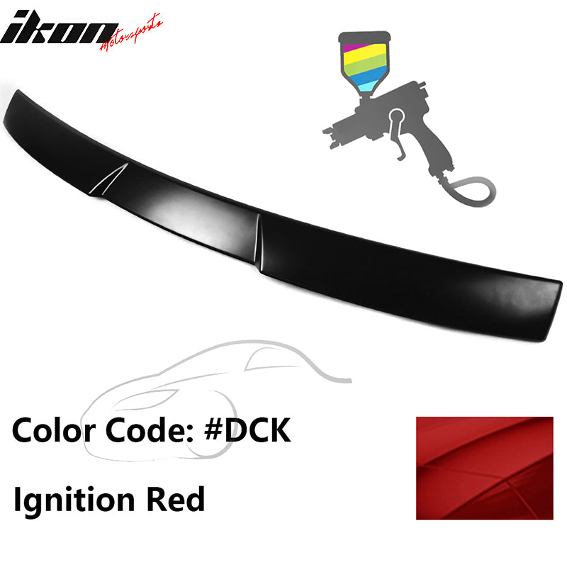 2015-2021 Subaru WRX V Style Ignition Red Rear Roof Spoiler ABS