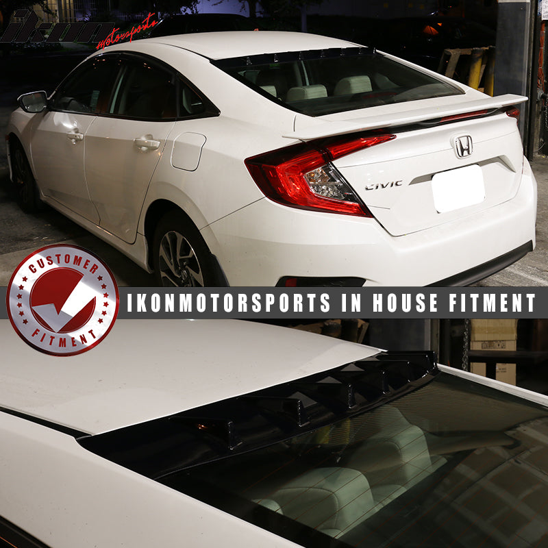 2016-2021 Honda Civic Sedan V Style Roof Spoiler ABS