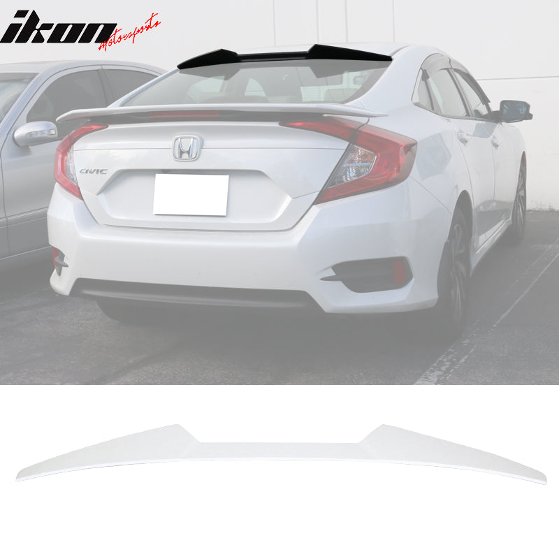 2016-2021 Honda Civic Sedan V Style Roof Spoiler Wing ABS