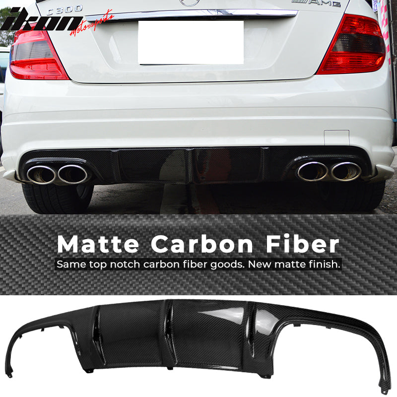 2008-2011 Benz C Class W204 C63 AMG Rear Diffuser Carbon Fiber