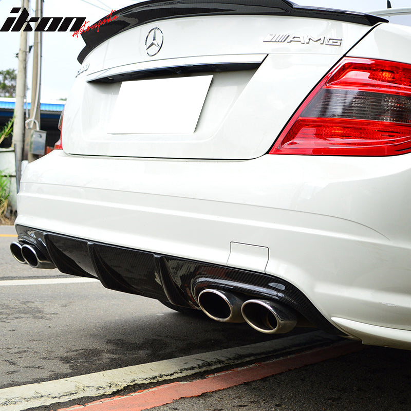 2008-2011 Benz C Class W204 C63 AMG Rear Diffuser Carbon Fiber