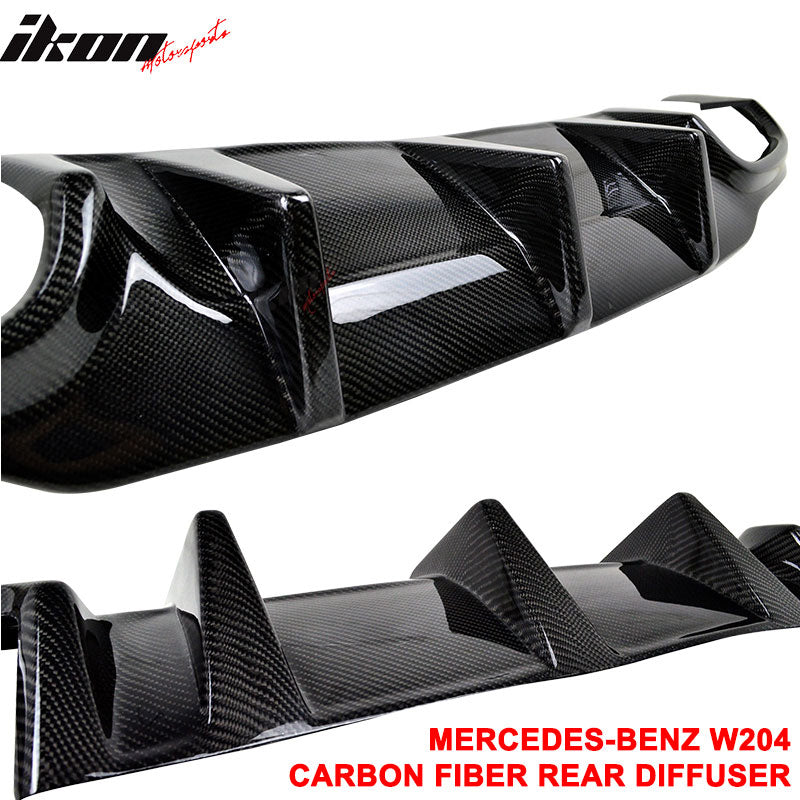 2012-2014 Benz C-Class W204 LCI Rear Lip Diffuser Carbon Fiber