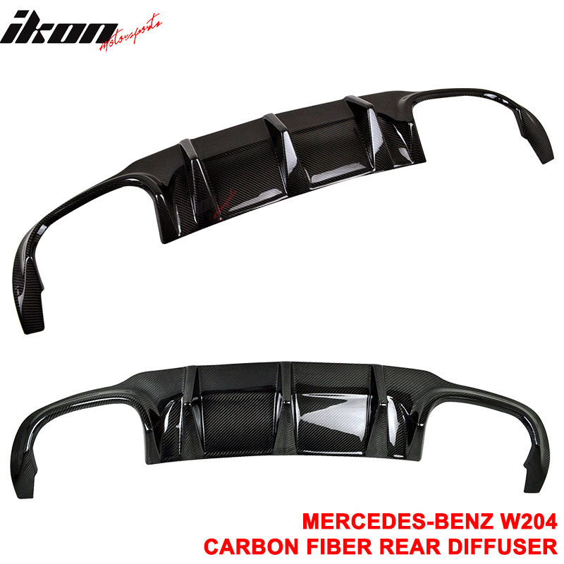 2012-2014 Benz C-Class W204 LCI Rear Lip Diffuser Carbon Fiber
