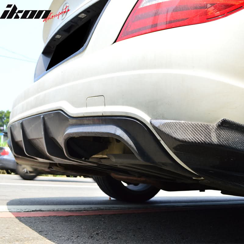 2012-2015 Mercedes Benz C204 LCI Sport Rear Bumper Diffuser Lip ABS
