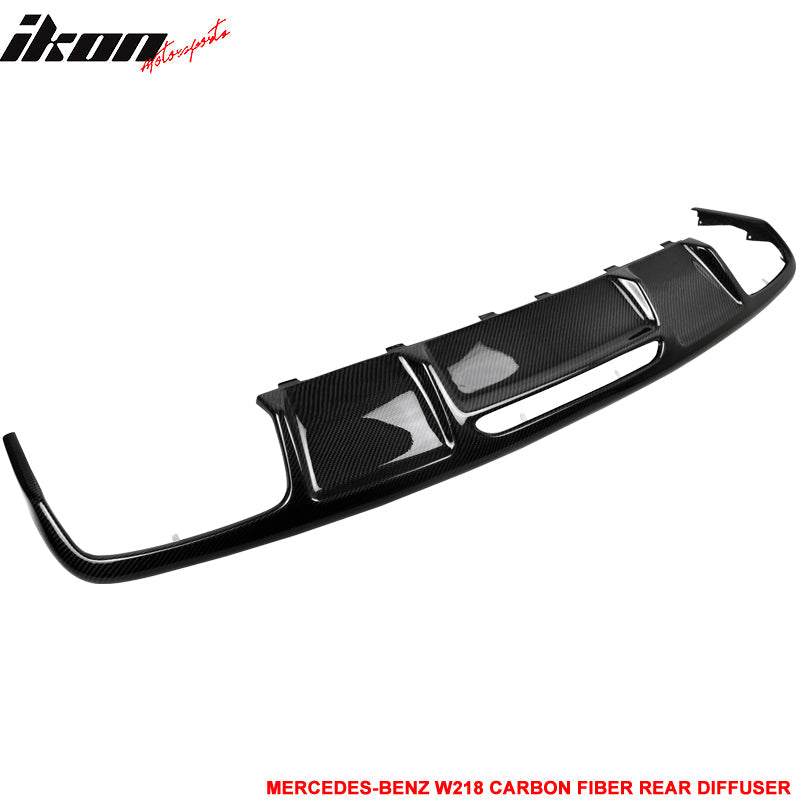 2011-2017 Benz CLS Class W218 Rear Bumper Lip Diffuser Carbon Fiber