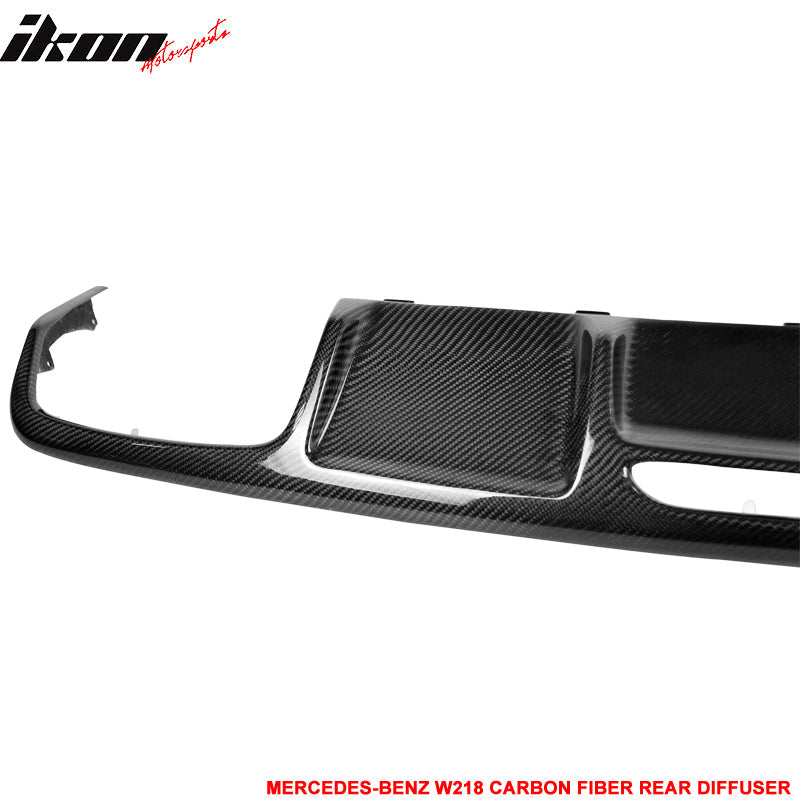 2011-2017 Benz CLS Class W218 Rear Bumper Lip Diffuser Carbon Fiber