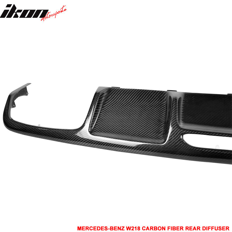 2011-2017 Benz CLS Class W218 Rear Bumper Lip Diffuser Carbon Fiber