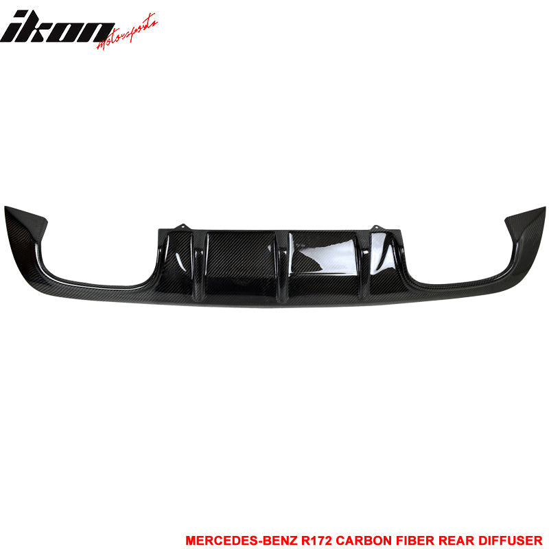2011-2016 Benz SLK Class R172 Rear Bumper Lip Diffuser Carbon Fiber