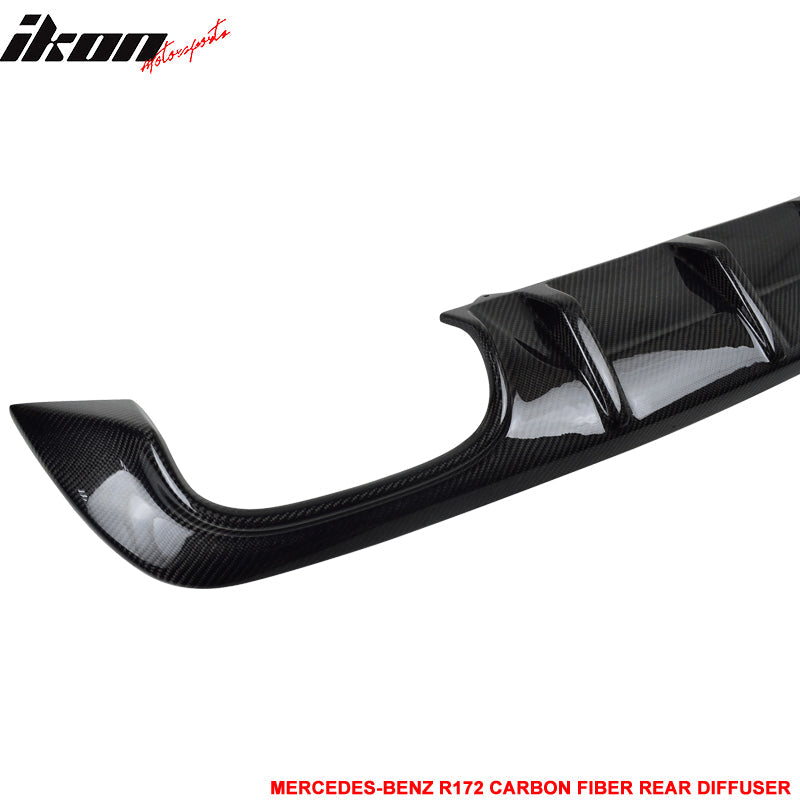 2011-2016 Benz SLK Class R172 Rear Bumper Lip Diffuser Carbon Fiber