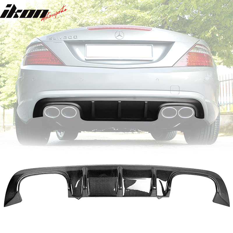 2011-2016 Benz SLK Class R172 Rear Bumper Lip Diffuser Carbon Fiber