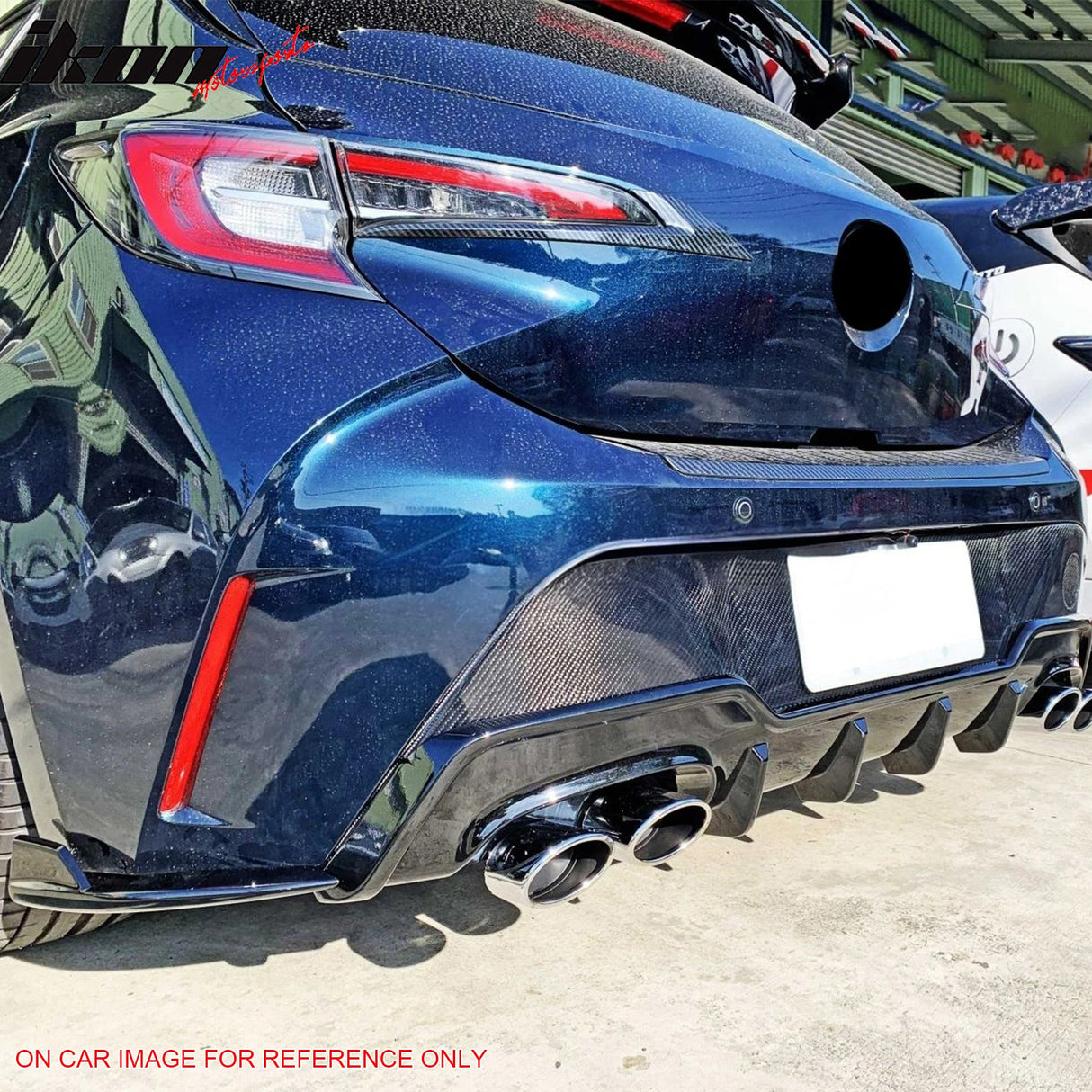 2019-2022 Toyota Corolla 5Dr Rear Diffuser Splitter Dual Muffler Tip