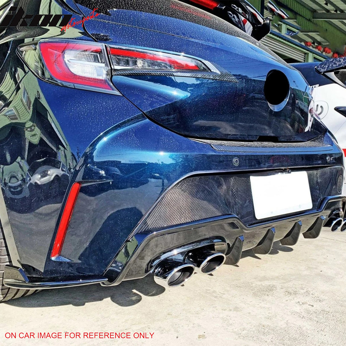 2019-2022 Toyota Corolla E210 Hatchback Matte Black Rear Diffuser ABS