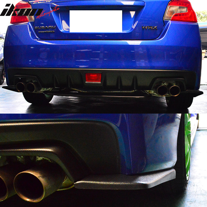2015-2021 Subaru WRX STI Matte Black Rear Bumper Splitter Lip ABS