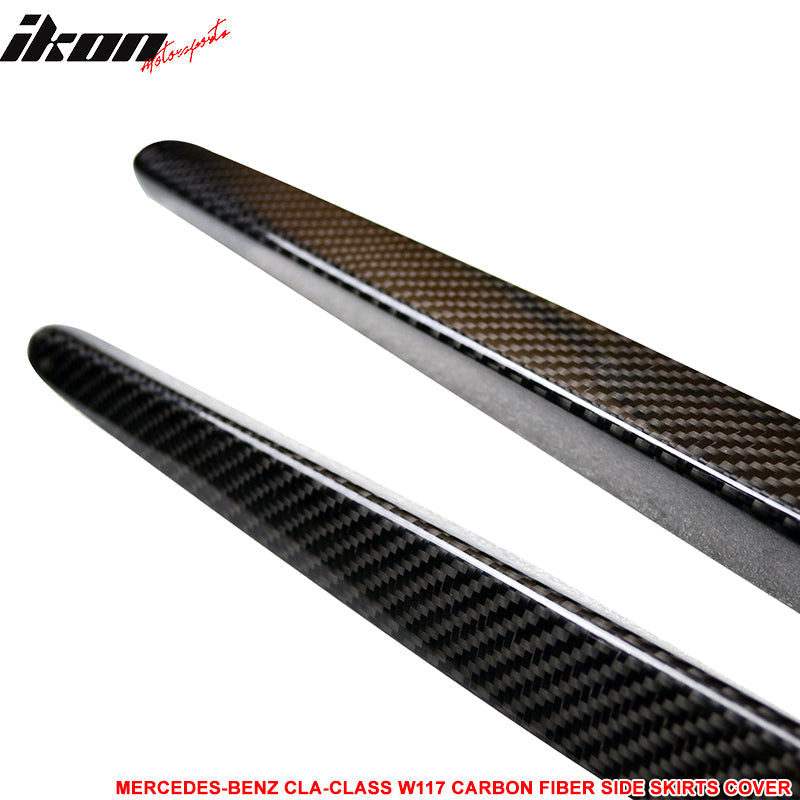 2014-2018 Benz CLA-Class C117 Carbon Fiber CF Side Skirts Cover