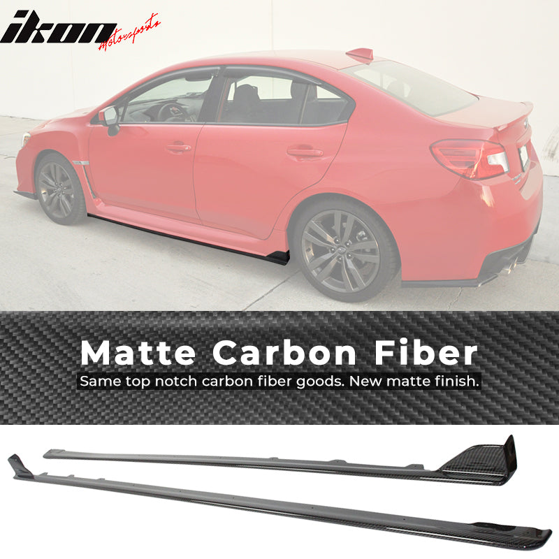 2015-2021 WRX STI Sedan Carbon Fiber CF Side Skirts Extension