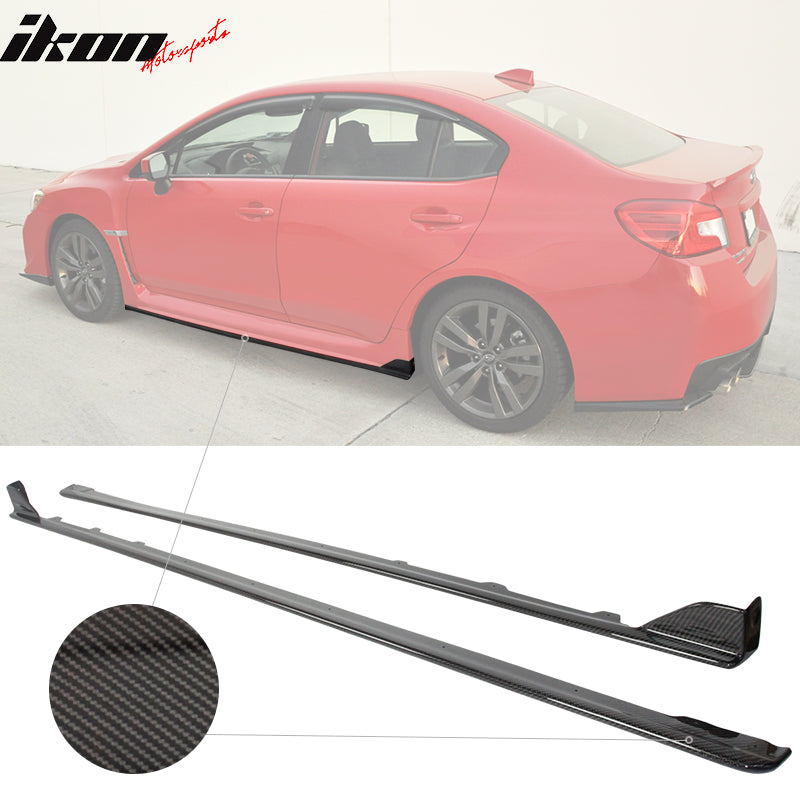 2015-2021 WRX STI Sedan Carbon Fiber CF Side Skirts Extension