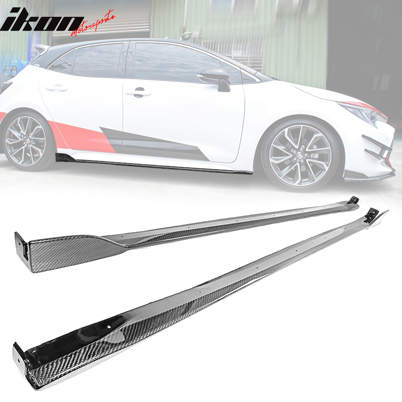 2019-2025 Toyota Corolla E210 T Style Carbon Fiber Side Skirts CF