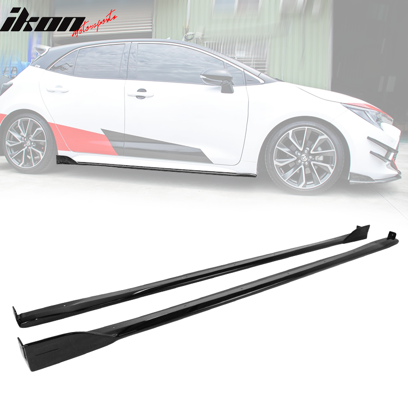 2019-2025 Toyota Corolla Hatchback 5Dr Painted #218 Black Side Skirts
