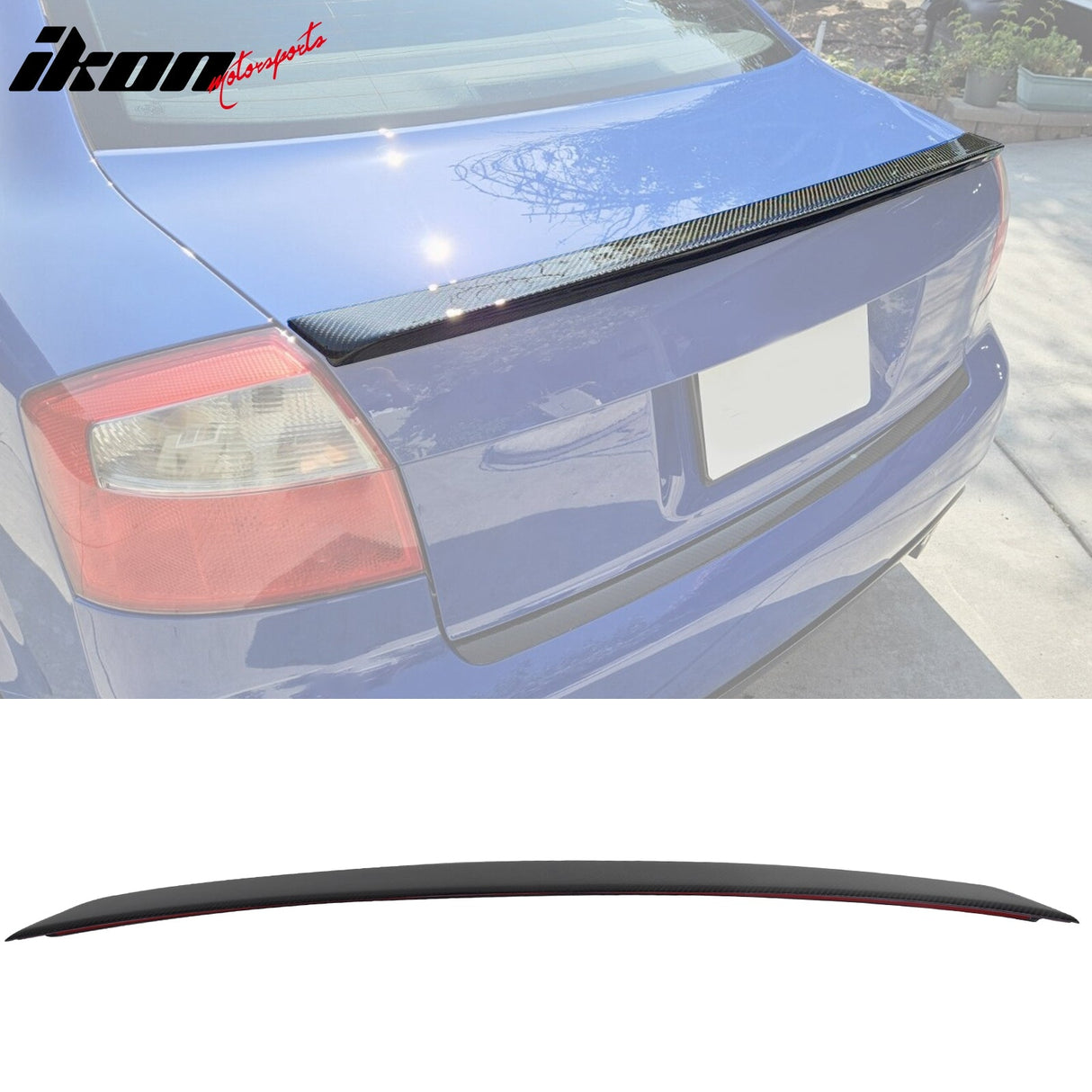 2002-2005 Audi A4 B6 4Dr Sedan Carbon Fiber CF Trunk Spoiler Wing