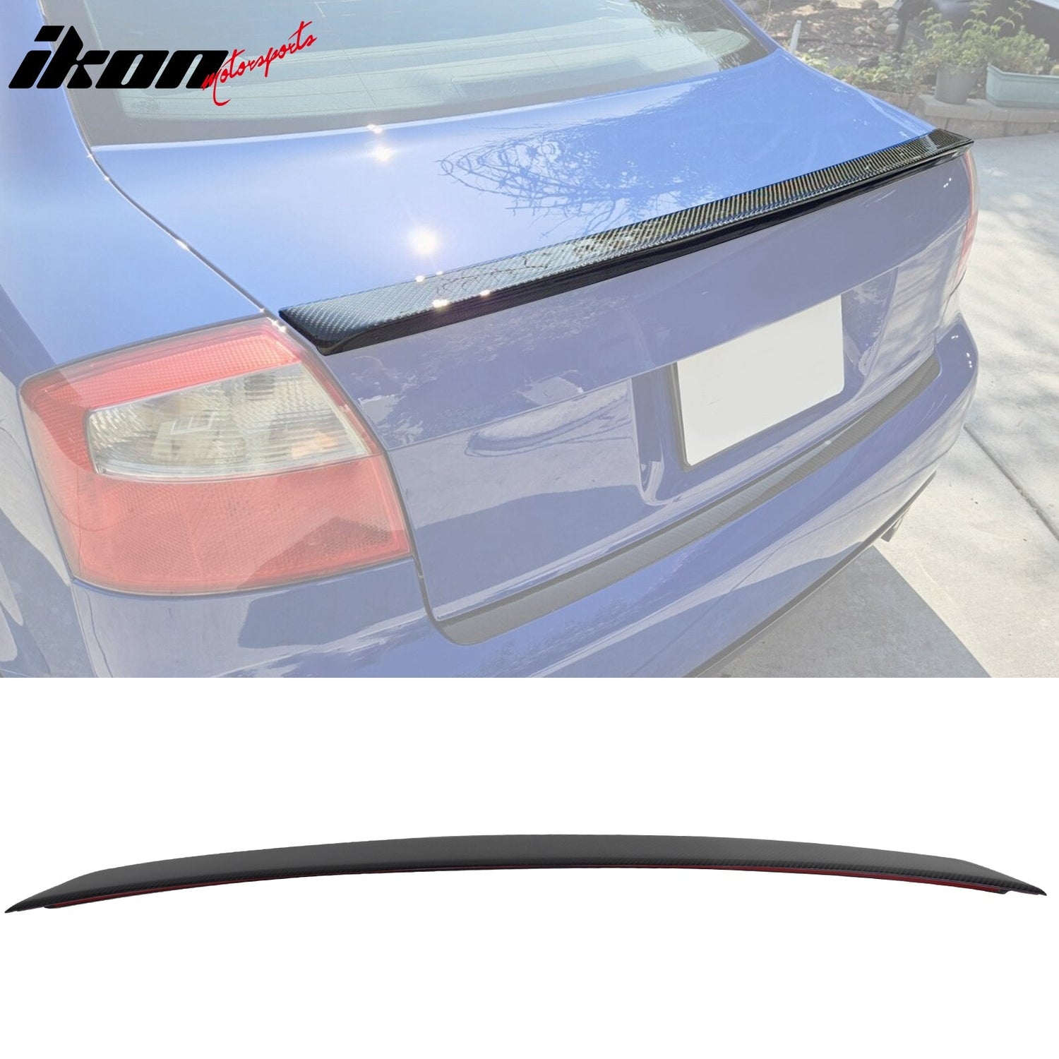2002-2005 Audi A4 B6 4Dr Sedan Carbon Fiber CF Trunk Spoiler Wing