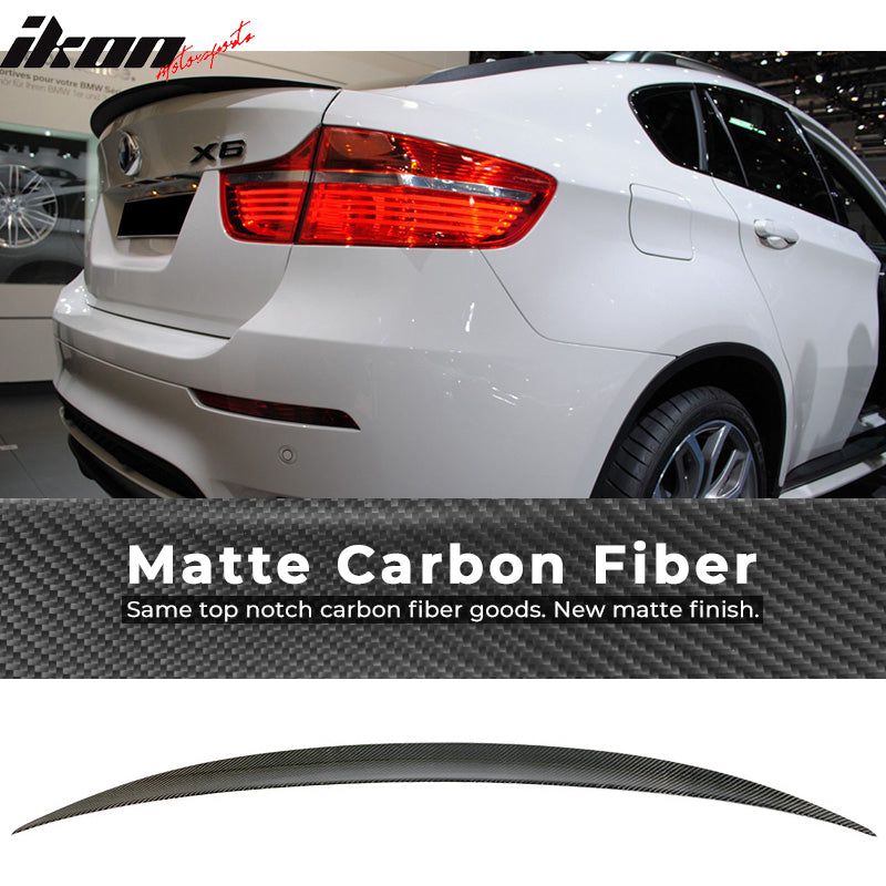 2008-2014 BMW E71 X6 5Dr SUV P Style Carbon Fiber CF Trunk Spoiler