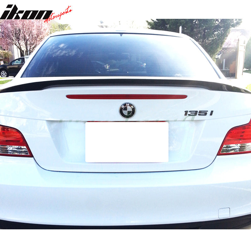 2007-2013 BMW 1 Series E82 Coupe P Style Carbon Fiber CF Trunk Spoiler