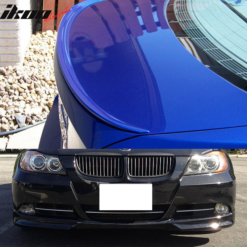 2006-2008 BMW E90 M3 Style #668 Trunk Spoiler + OE Front Splitter ABS