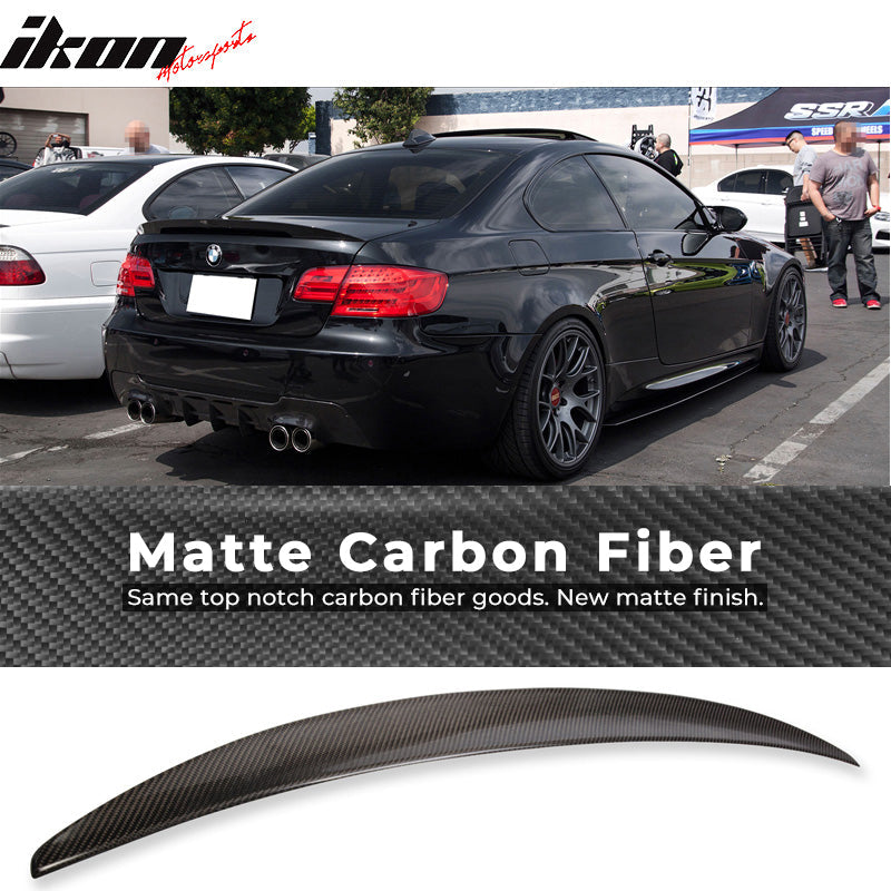 2007-2013 BMW 3 Series E92 Coupe P Style Carbon Fiber CF Trunk Spoiler