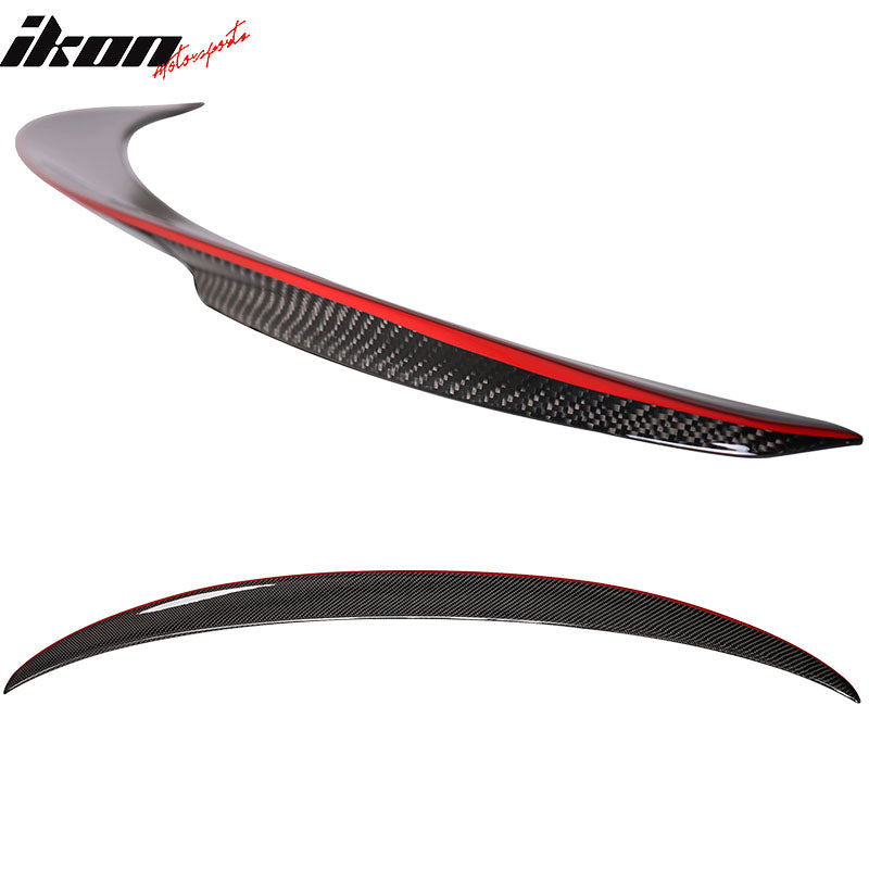2012-2018 BMW 3-Series F30 P Style Red Line Carbon Fiber Trunk Spoiler