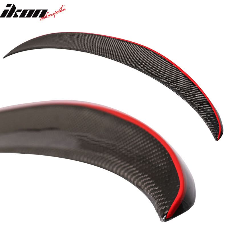 2012-2018 BMW 3-Series F30 P Style Red Line Carbon Fiber Trunk Spoiler