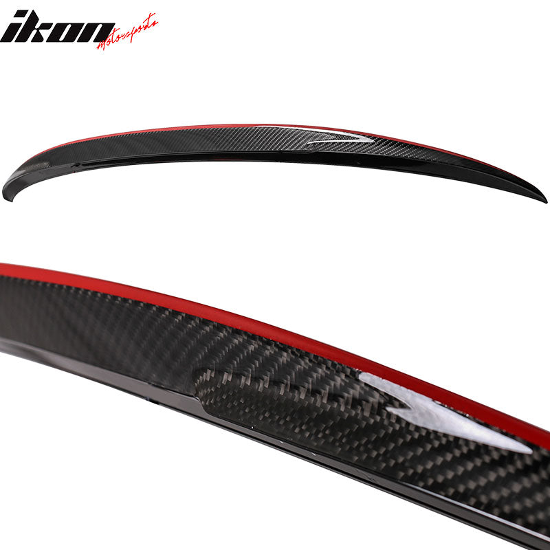 2012-2018 BMW 3-Series F30 P Style Red Line Carbon Fiber Trunk Spoiler