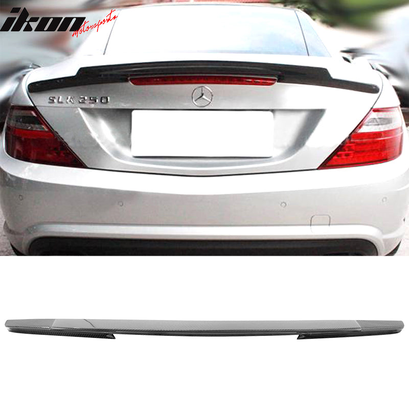 2011-2016 Benz SLK R172 Convertible V Style Carbon Fiber Trunk Spoiler