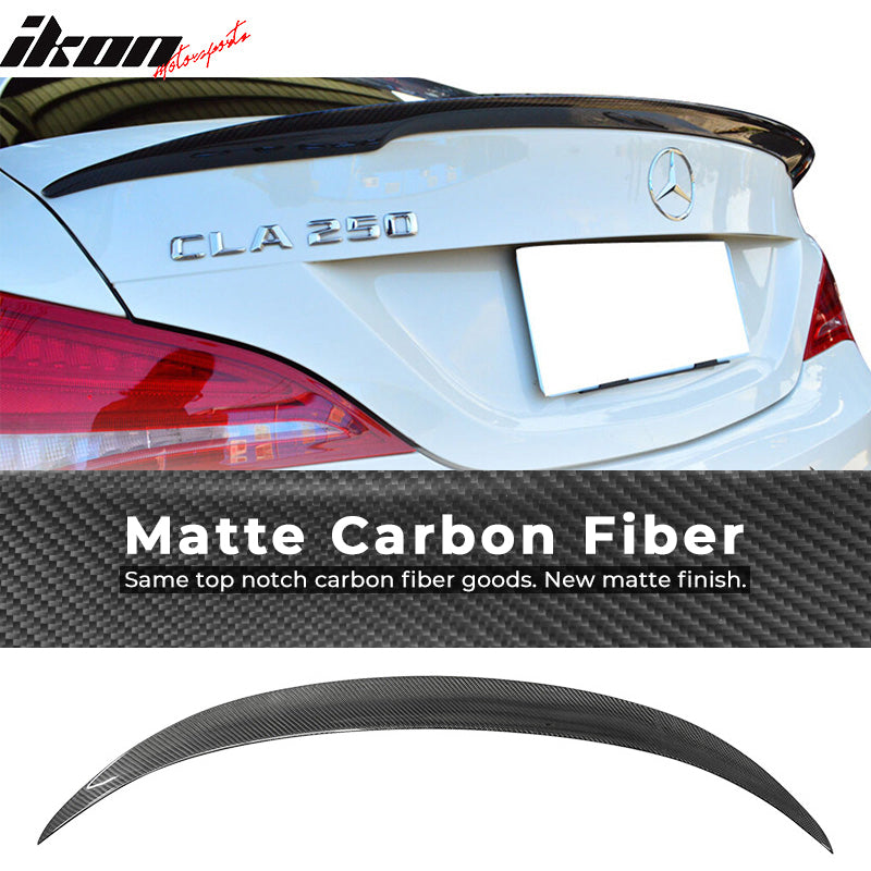 2013-2018 Benz CLA C117 Sedan ADH Style Carbon Fiber CF Trunk Spoiler