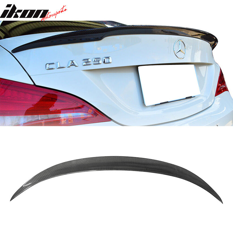 2013-2018 Benz CLA C117 Sedan ADH Style Carbon Fiber CF Trunk Spoiler