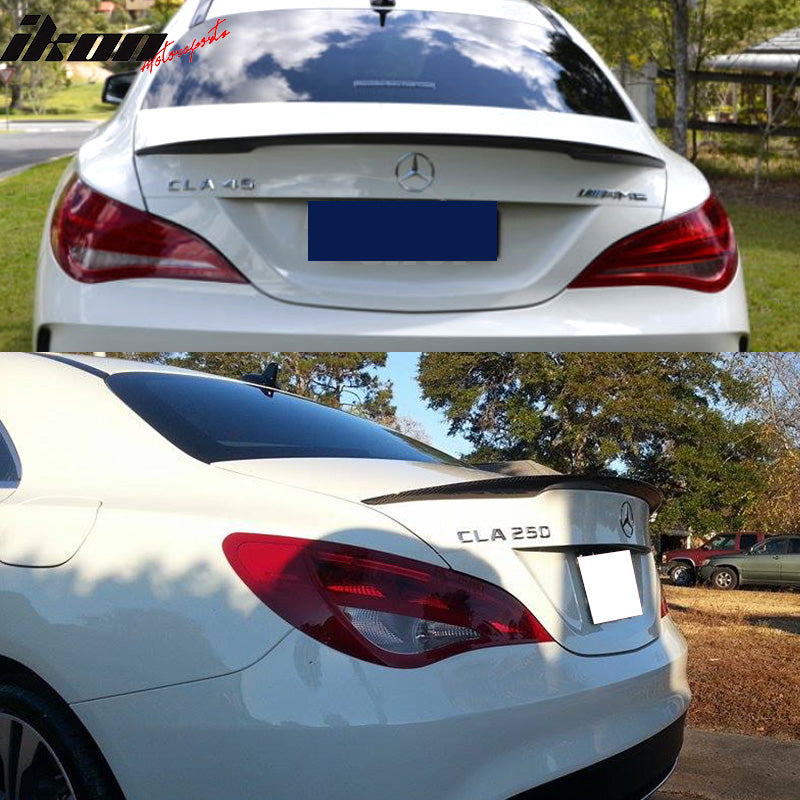 2013-2018 Benz CLA C117 Sedan ADH Style Carbon Fiber CF Trunk Spoiler