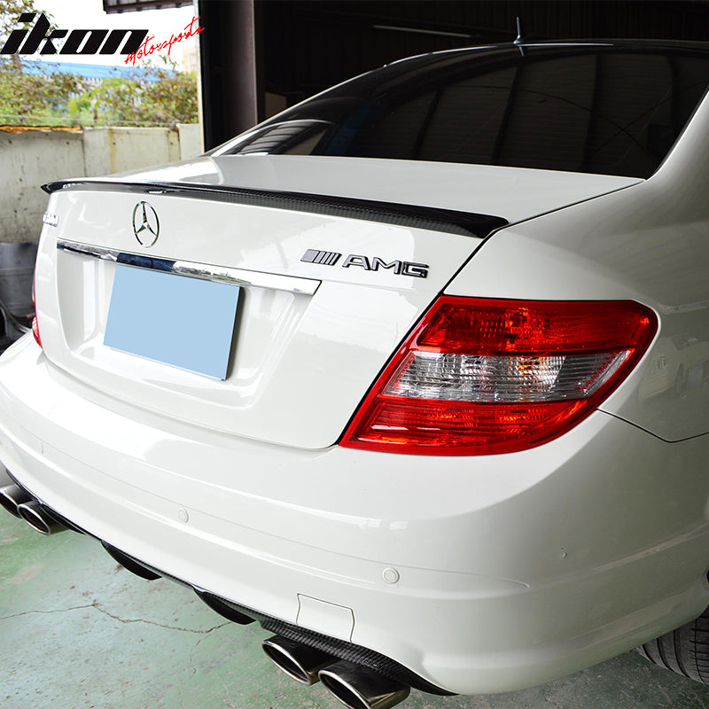 2008-2014 Benz C Class W204 C63 AMG Carbon Fiber Trunk Spoiler Wing