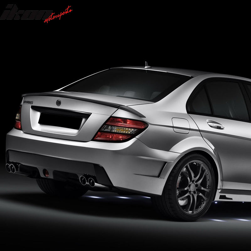 2008-2014 Benz C-Class W204 Sedan B Style Carbon Fiber CF Trunk Spoile