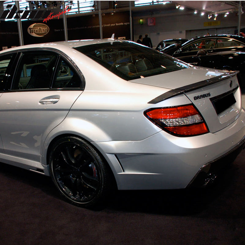 2008-2014 Benz C-Class W204 Sedan B Style Carbon Fiber CF Trunk Spoile