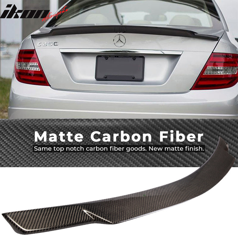 2008-2014 Benz C-Class W204 Sedan V Style Carbon Fiber Trunk Spoiler