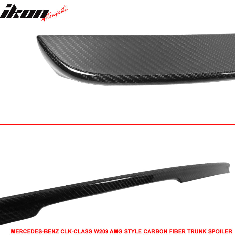 2003-2009 Benz C209 CLK-Class 2Dr AMG Style Carbon Fiber Trunk Spoiler