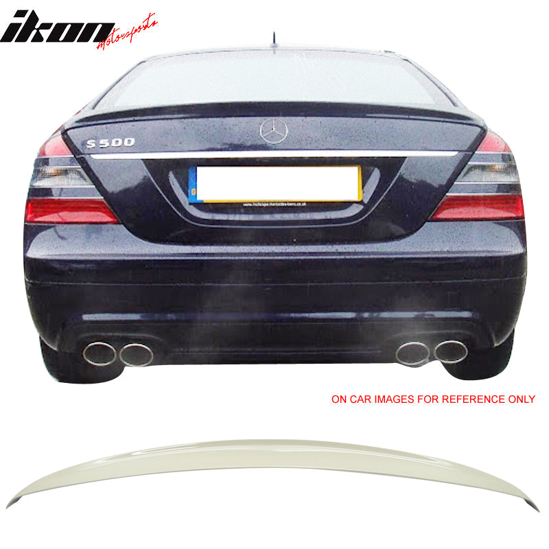 Fits 07-13 S Class W221 Trunk Spoiler & Roof Wing #650 Cirrus White