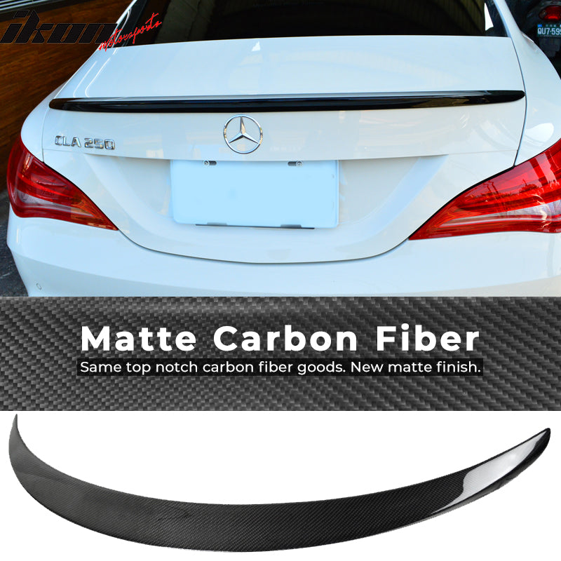 2014-2018 Benz C117 CLA Class Sedan Carbon Fiber CF Trunk Spoiler