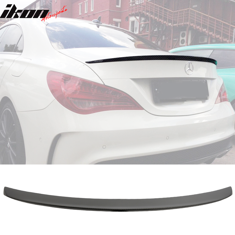 2013-2018 Benz CLA C117 Sedan P Style Carbon Fiber CF Trunk Spoiler