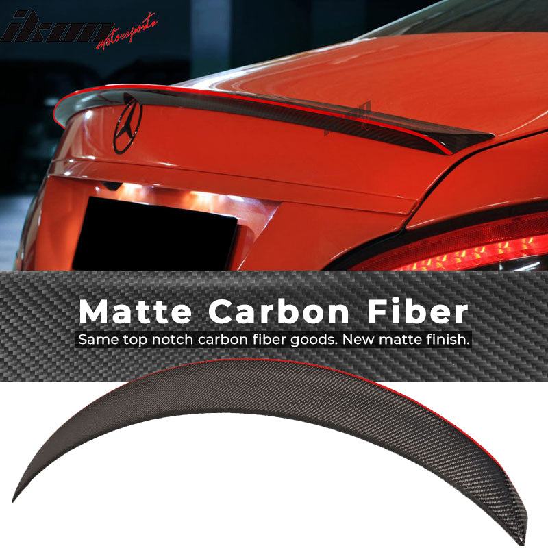 2013-2018 Benz CLA C117 Sedan Carbon Fiber CF Red Line Trunk Spoiler