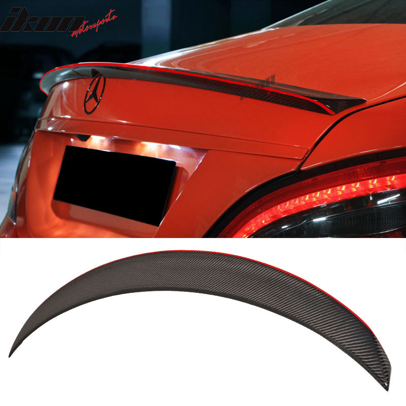 2013-2018 Benz CLA C117 Sedan Carbon Fiber CF Red Line Trunk Spoiler